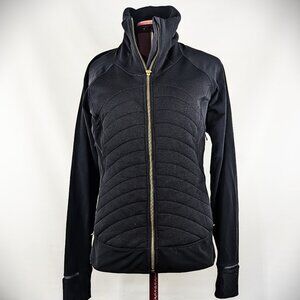 Lululemon Women's full zip sweater, size 8, quilted. good condition. Black